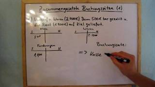 Zusammengesetzte Buchungssätze Teil 1 Rechnungswesen [upl. by Torp359]