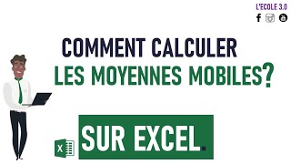 comment calculer les moyennes mobiles sur excel [upl. by Ydualc]