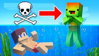 Minecraft BUT AIR KILLS Mikey and JJ  Maizen Challenge [upl. by Nwahshar704]