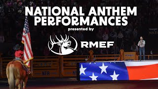 The 2023 WranglerNFR Round 1 National Anthem presented by RMEF – Zach Top [upl. by Ilise357]