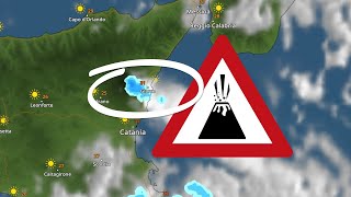 Mount Etna eruption on the WeatherRadar 🌋 [upl. by Leahcim]