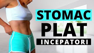 STOMAC PLAT INCEPATORI  Exercitii Usoare Pentru Abdomen  Acasa [upl. by Enelyaj]