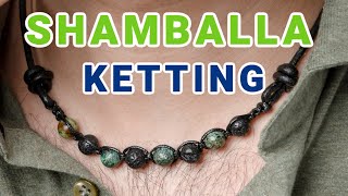 Shamballa Heren Ketting met Leer en Edelstenen  Sieraden Tutorial [upl. by Akinas]