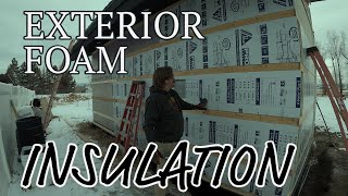 How to EXTERIOR FOAM INSULATION sheSHED [upl. by Bonucci]