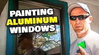 How To Paint Metal or Aluminum Windows Painting Aluminum Windows [upl. by Attenyl]