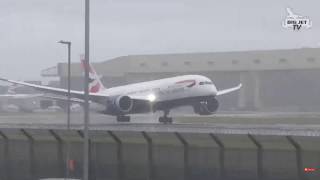 British Airways Boeing 787 Dreamliner touchampgo at London Heathrow [upl. by Gallenz471]