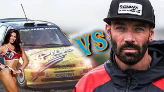 Mountain Biker Rob Warner VS Malcolm Wilsons Escort Cosworth Rally Car [upl. by Phaidra928]