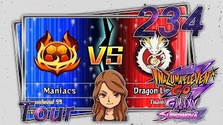 Inazuma Eleven GO Galaxy Supernova »Tour« Part 234 Maniacs vs Dragon Link Rang A [upl. by Stolzer]