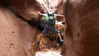 Escaping A Flash Flood In A Southern Utah Slot Canyon [upl. by Betsey]