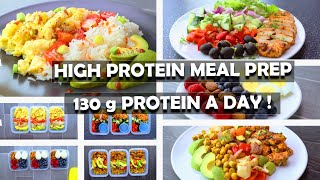 3 Days High Protein Meal Prep 130 G Protein a Day [upl. by Otrebile]