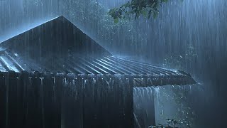 Overcome Stress to Sleep Instantly with Heavy Rain amp Paramount Thunder Sounds on a Tin Roof at Night [upl. by Marteena]