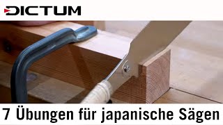 7 Übungen zum präzisen Sägen mit Japansägen  inkl Fehlerkorrekturen [upl. by Hutchings]