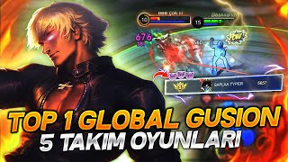 TOP 1 GLOBAL GUSION TYPER  5 TAKIM OYUNLARI [upl. by Champ]