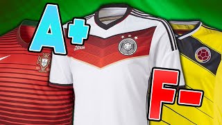 GRADING EVERY 2014 WORLD CUP KIT [upl. by Aneem]