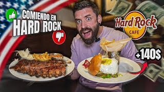 COMIENDO en el HARD ROCK con MÁS VALORACIONES de EEUU 🍖 ¿SABRÁ IGUAL que en ESPAÑA 🇺🇸 [upl. by Ethe]