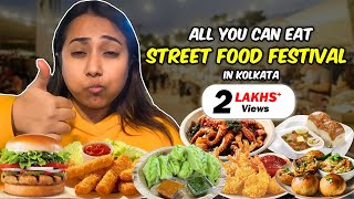 All You Can Eat Street Food Festival in Kolkata Gondhoraj MomoPav Bhaji amp more Lake Town Festival [upl. by Nalda]