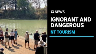 Tourists risking lives to see crocodiles at Cahills Crossing in Kakadu National Park  ABC News [upl. by Ettenil]