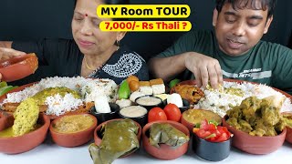 MY Room Tour and Biggest Delicious Thali Food Eating Show MUKBANG Vlog [upl. by Ceevah584]