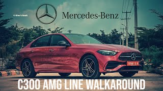 Mercedes Benz C300 AMG Line Walkaround Review  Price Mileage Power Torque Safety [upl. by Maclaine389]