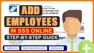 HOW TO ADD EMPLOYEES IN SSS ONLINE 2024 [upl. by Ellevehs]