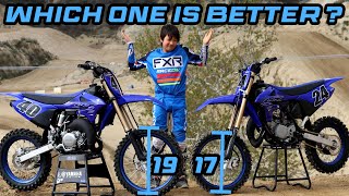 2022 Yamaha YZ85  Large wheel versus small wheel  How to choose [upl. by Naoj280]