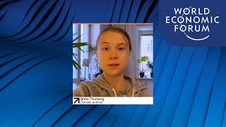 Greta Thunberg’s message to the Davos Agenda  DAVOS AGENDA 2021 [upl. by Charie]