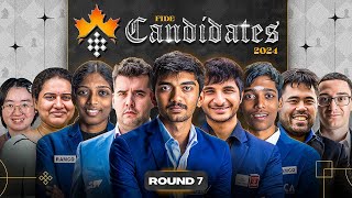 Candidates 2024  Round 7  Prag Guki VD Humpy Vaishali  Live Commentary Sagar Amruta [upl. by Gerard]