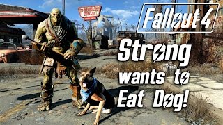 Fallout 4  Strong Wants to Eat Dogmeat [upl. by Nisbet54]