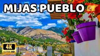 🇪🇦4K MIJAS PUEBLO Spain Beautiful White Village on a Hillside  Summer 2023 Costa del Sol [upl. by Ahseit]