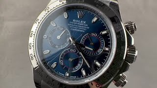 Rolex Daytona White Gold Blue Dial 116509 Rolex Watch Review [upl. by Bierman894]