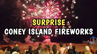 🎆 Surprise CONEY ISLAND FIREWORKS Brooklyn New York LIVE September 7 2024 [upl. by Eigna]