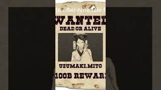 MITO UZUMAKI WANTED POSTER AFTER NINE TALE FIGHT IIXANEMETVXII [upl. by Carr]