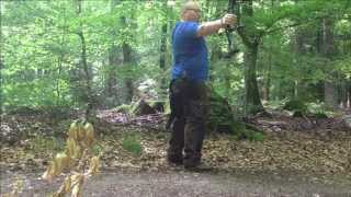 Just me shooting my Hoyt Charger 2014 in the woods [upl. by Reifinnej212]