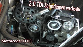 20 TDI Zahnriemen wechseln Motorcode CFHC [upl. by Gish]