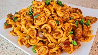 How to make Italian messicani and fiogelli pasta without cheese in chicken gizzard sauce [upl. by Ahseiyk245]