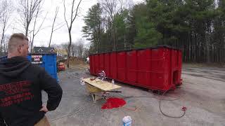 How to use a spray gun to paint dumpsters [upl. by Jourdan]