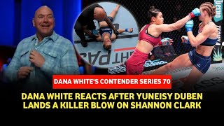 DWCS 70 Highlight Dana White freaks out after Yuneisy Duben lands alltime underdog KO [upl. by Niar]