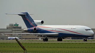 USA Jet Airlines B727223F N727US LandingTaxi  Willow Run Airport  2022 [upl. by Enaols669]