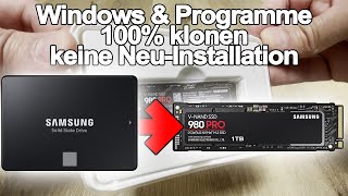 Windows amp Programme 100 klonen  ganz leicht  Samsung Magician [upl. by Bonnibelle]