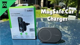 Belkin BoostCharge MagSafe Car Charger Review [upl. by Enelyak]