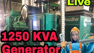 1250 kva cummins diesel engine generator  starting process dg [upl. by Huldah]