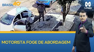 Motorista foge de abordagem policial levando PM dentro de arro em Goiás [upl. by Desmond]