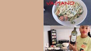 VAPIANO SCAMPI SPINAZIE PASTA RECEPT  COOK WITH ME  VLOG 30 [upl. by Blanchette]