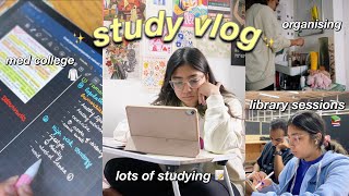 STUDY VLOG👩🏻‍⚕️📚 productive days med school cleaning amp organising cooking in hostel✨ [upl. by Krahling187]