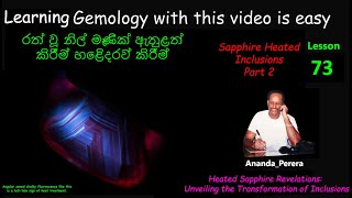 L 73  රත්වු සෆායර් වල ඇතුලත්කිරීම්  Exploring Heated Sapphire Inclusions Under the Microscope [upl. by Ullyot429]