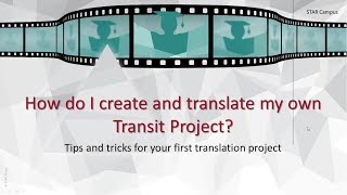 STAR Transit How do I translate a Transit project package [upl. by Aztilem343]