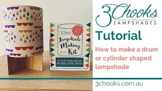 How to make a drum lampshade with any fabric  step by step 20 min tutorial [upl. by Atinram]