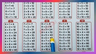 610 Table  Table of 6 to 10  Tables of Six to Ten  Tables  Multiplication Tables  rsgauri [upl. by Nylesaj]