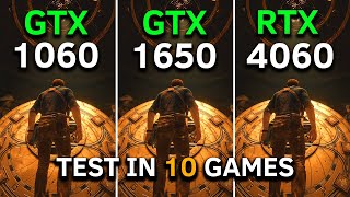 GTX 1060 vs GTX 1650 vs RTX 4060  Test In 10 Games at 1080p [upl. by Ayidah]