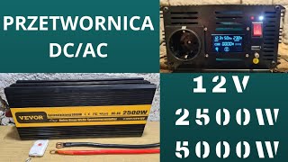 Przetwornica DCAC 12V230V 2500W5000W Pełny Sinus VEVOR [upl. by Ezarras]